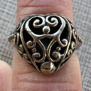 Brighton Sterling Silver Heart Ring With Scroll Design Size 6